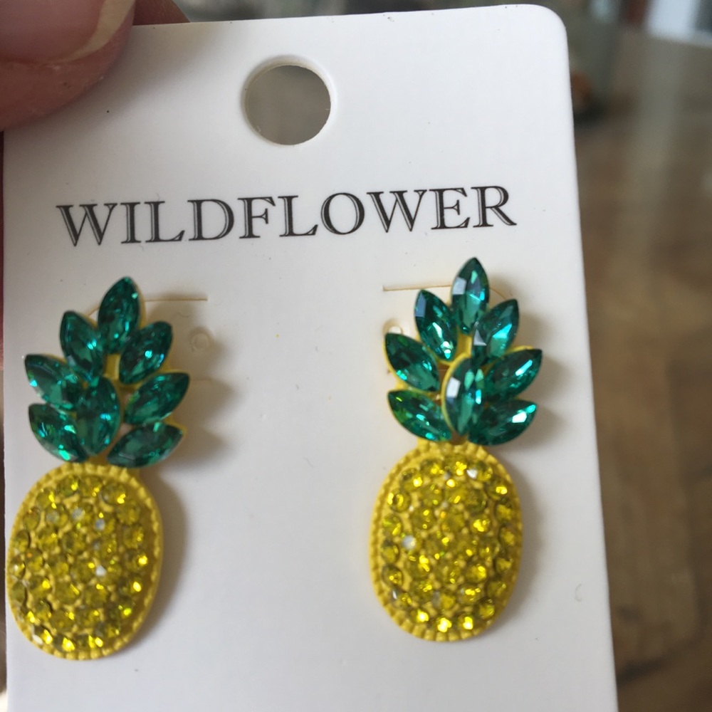 Pineapple Earrings Brand New by Wildflower